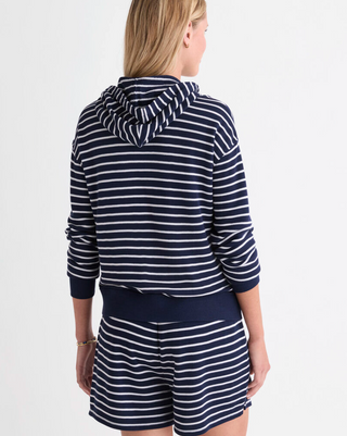 Terry Hoodie - Bay Stripe Navy