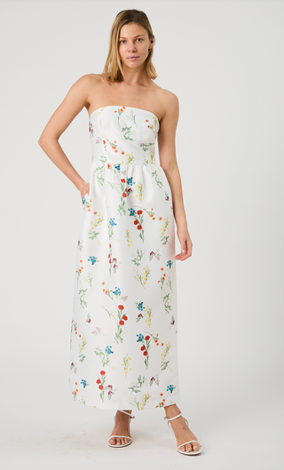 Structured Taffeta Maxi Dress - Christine Fleur
