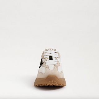Langley Lace Up Sneaker - White / Tan / Black Suede