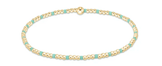 Hope Sincerity Pattern 2mm Bead Bracelet - Mint