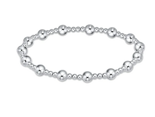 Classic Sincerity Pattern 5MM Bead Bracelet - Sterling