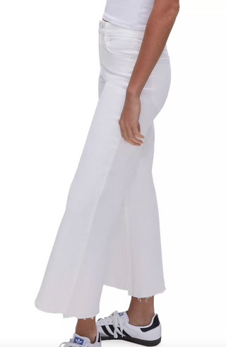 Good Waist Cropped Palazzo Jeans - White