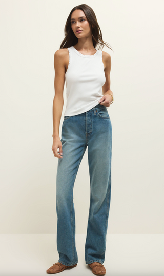 Clarke Rib Tank - White