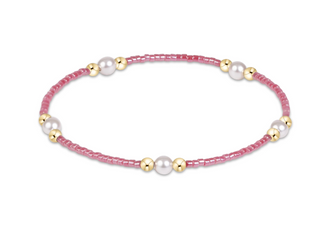 hope purpose pearl bracelet - pink champagne