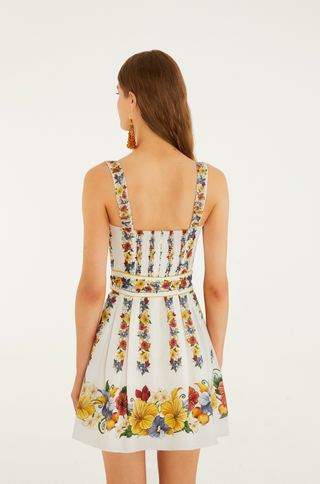 Tropi Off-White Mini Dress - Tropi Off-White